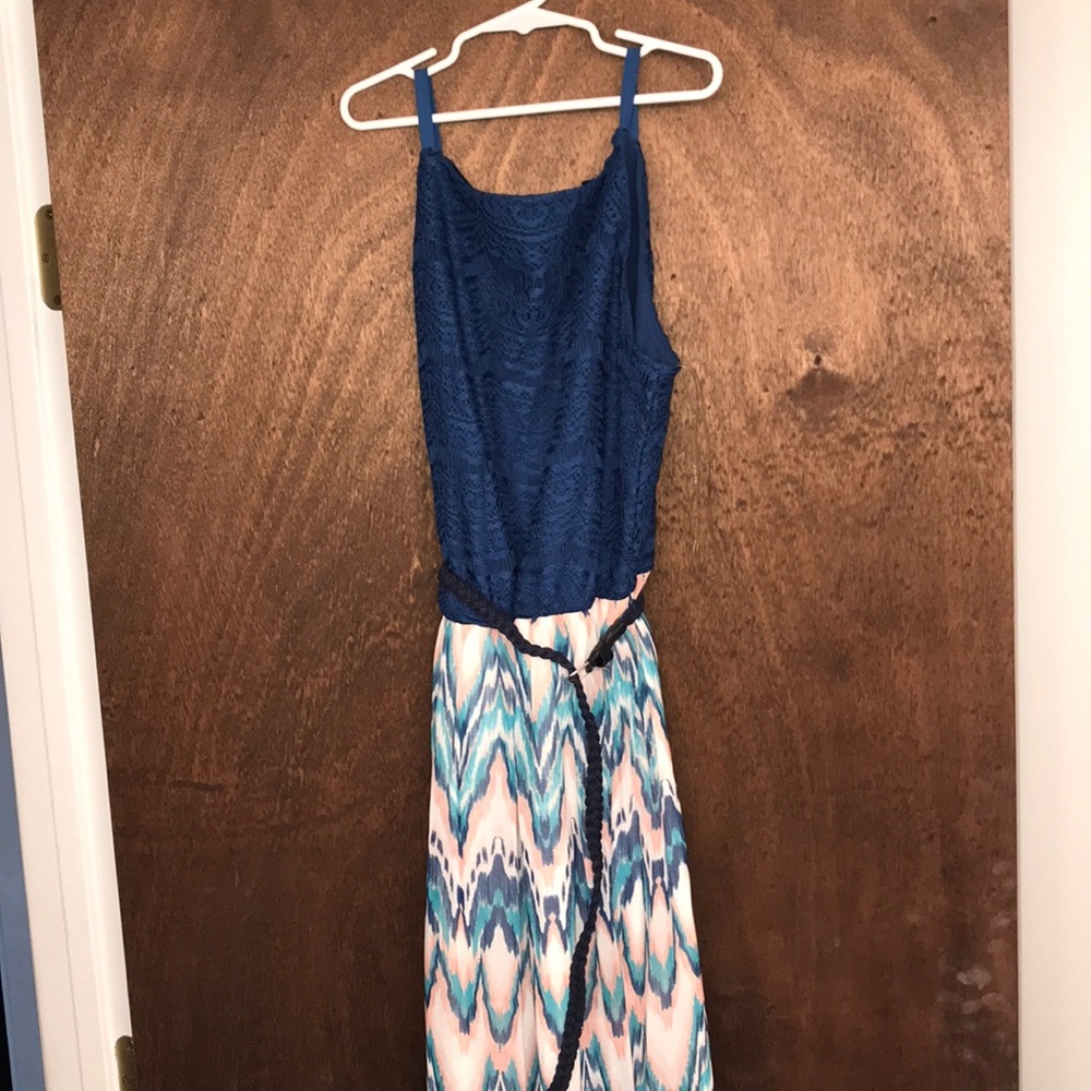 Long navy blue dress size medium